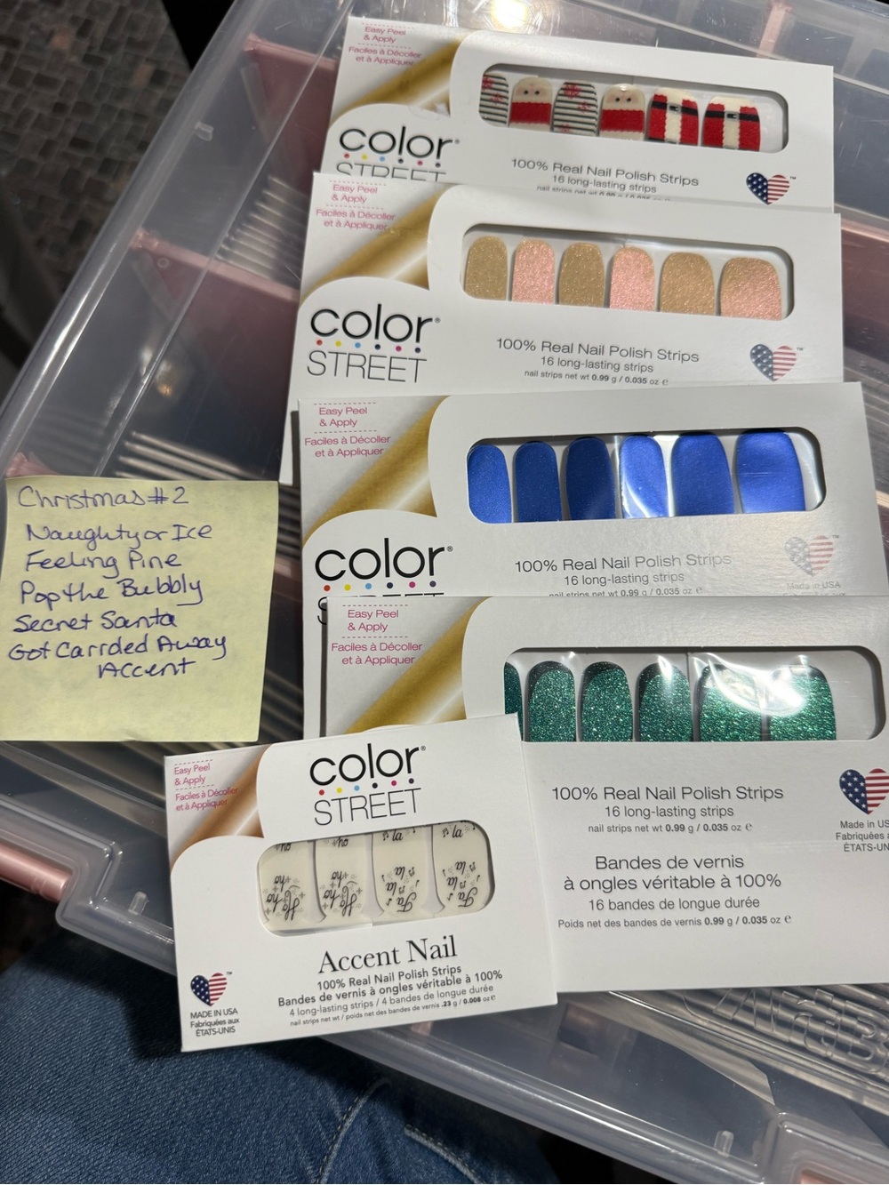 Color Street Christmas/winter nail polish bundle (2)